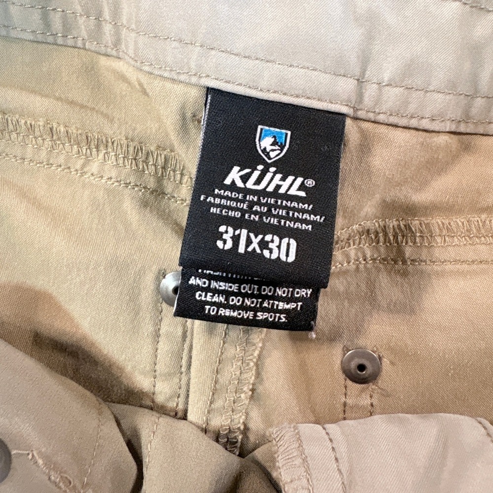 KUHL Revolvr Rogue Mens Tan Khaki Articulated Knee Hiking Outdoor Pants 31x30 - Picture 11 of 12